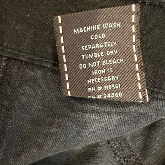 Seven 7 For All Mankind Black Denim Jean Wide Leg Bootcut Flared Zipper Size 30 - Picture 9 of 9